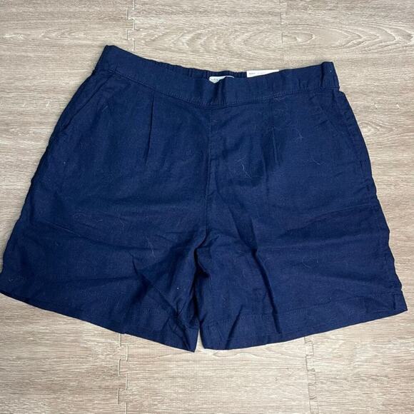 NWT Croft & Barrow Women's Medium Mid-Rise Bermuda Shorts Navy Blue Casual - Picture 1 of 5